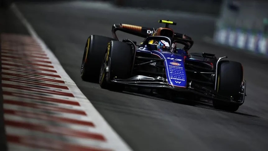 Colapinto terminó 18° en su segunda práctica libre en el GP de Las Vegas de Fórmula 1