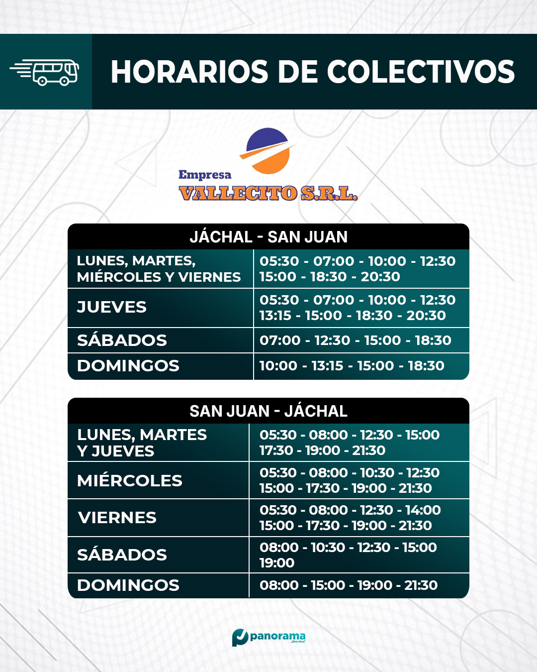 Horarios de Colectivos