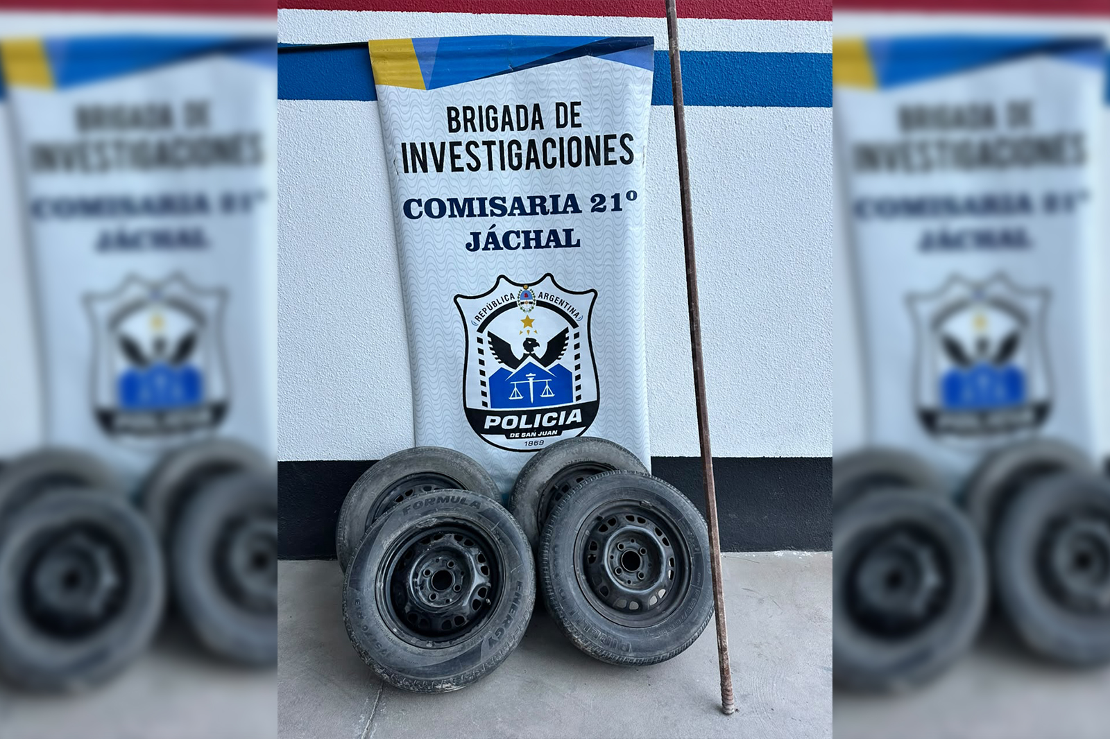 Recuperaron cuatro ruedas robadas de una vivienda en construcción en El Rincón